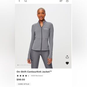 FIGS on shift contour jacket Grey